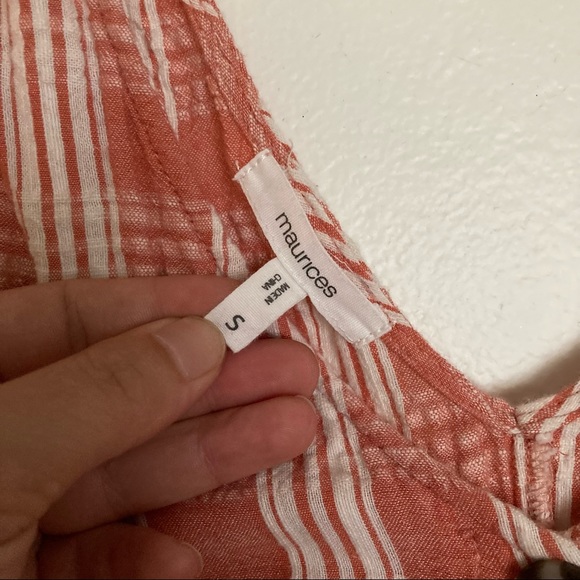 Peaches n Cream plaid button up dress with slight flared high-low hem - Picture 2 of 6